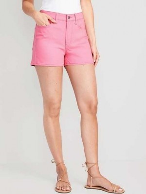 Short Old Navy High-Waisted Wow Jean Shorts Femme Sparkle Berry | 528-AEQHBP