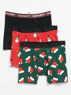 Sous Vêtement Old Navy 3-Pack Boxer-Brief Underwear Homme Noir | 341-TEJNWK
