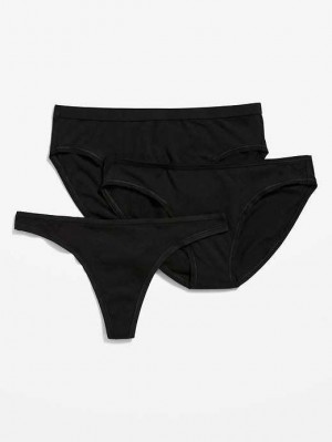 Sous Vêtement Old Navy Coton-Blend Underwear Variety 3-Pack Femme Noir | 035-ZXJSDB