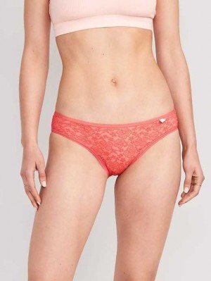 Sous Vêtement Old Navy Dentelle Bikini Underwear Femme Corail | 816-EIJOUT