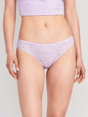 Sous Vêtement Old Navy Dentelle Bikini Underwear Femme Lavande | 710-TKRIWJ
