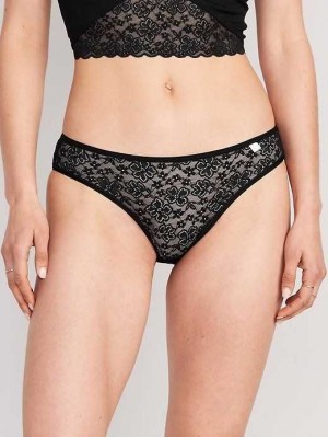 Sous Vêtement Old Navy Dentelle Bikini Underwear Femme Noir | 309-HDRSZN