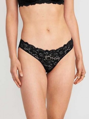 Sous Vêtement Old Navy Dentelle Bikini Underwear Femme Noir | 193-VQHMNY