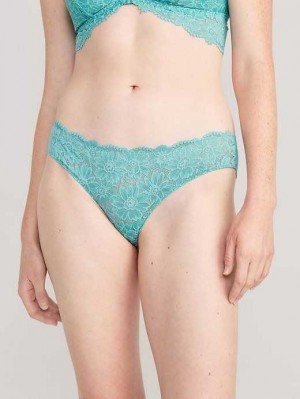 Sous Vêtement Old Navy Dentelle Bikini Underwear Femme Vert | 893-RTCJBP