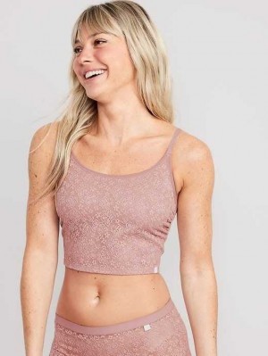Sous Vêtement Old Navy Dentelle Brami Tank Top Femme Rose Bleu Clair | 130-WGZEMX