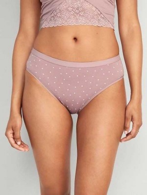 Sous Vêtement Old Navy High-Waisted Bikini Underwear Femme Blanche Rose | 540-MALDHP