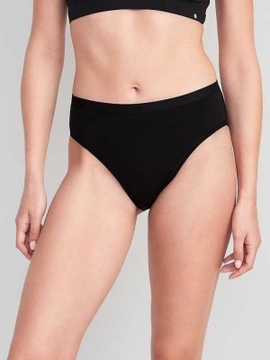Sous Vêtement Old Navy High-Waisted Bikini Underwear Femme Noir | 305-TAKXLY