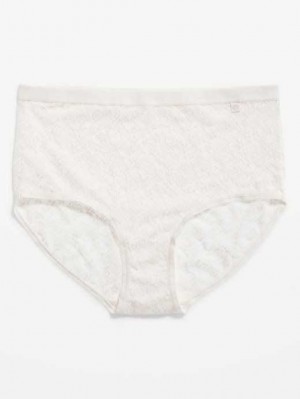 Sous Vêtement Old Navy High-Waisted Dentelle Bikini Underwear Femme Bleu Clair | 863-OESUDT
