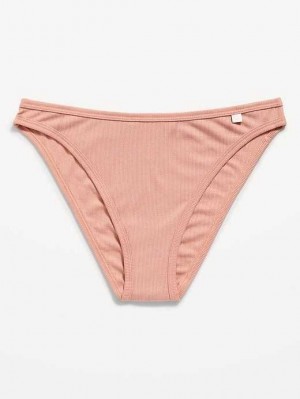 Sous Vêtement Old Navy High-Waisted French-Cut Rib-Knit Bikini Underwear Femme Coastal Plain | 584-SJHMPQ