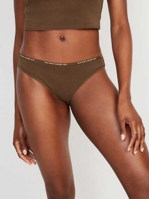 Sous Vêtement Old Navy High-Waisted Logo Graphique Bikini Underwear Femme Noir | 967-ZARIQJ