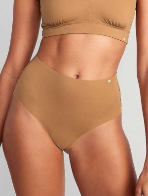 Sous Vêtement Old Navy High-Waisted No-Show Bikini Underwear Femme Beige | 761-BODCEW