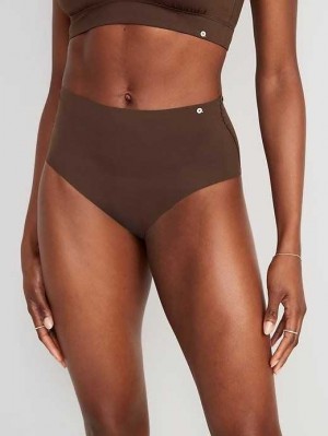 Sous Vêtement Old Navy High-Waisted No-Show Bikini Underwear Femme French Roast | 501-DTLYQZ