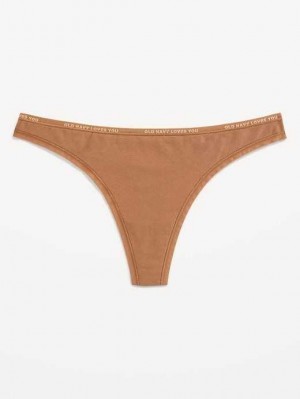 Sous Vêtement Old Navy Logo Graphique Lanières Underwear Femme Beige | 291-VEQTCL