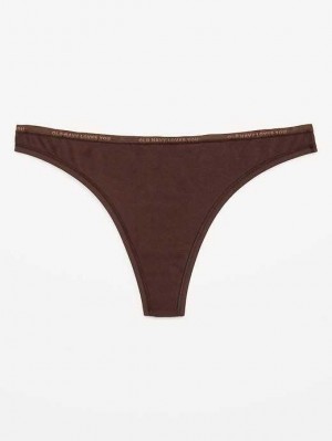 Sous Vêtement Old Navy Logo Graphique Lanières Underwear Femme French Roast | 830-GYMQZC