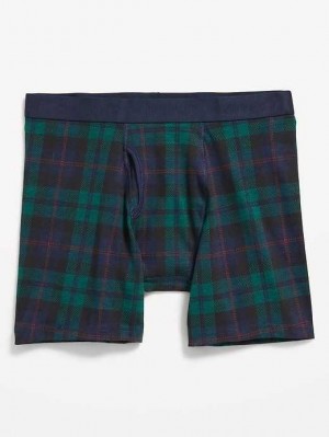 Sous Vêtement Old Navy Printed Boxer-Brief Underwear Homme Vert Bleu | 410-STJWKQ