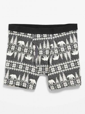 Sous Vêtement Old Navy Printed Boxer-Brief Underwear Homme Grise | 159-VGIRUA
