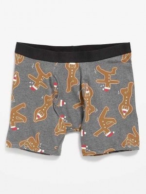 Sous Vêtement Old Navy Printed Boxer-Brief Underwear Homme Gingerbread Man | 049-KIAZJL