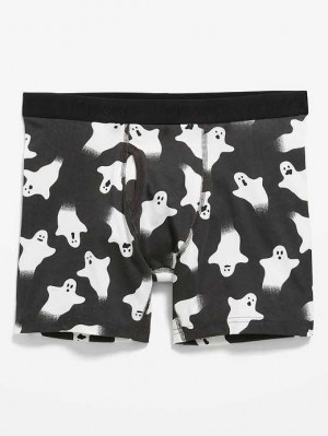 Sous Vêtement Old Navy Printed Built-In Flex Boxer-Brief Underwear Homme Noir | 795-QSDGZK