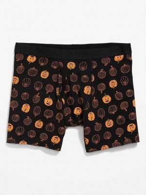 Sous Vêtement Old Navy Printed Built-In Flex Boxer-Brief Underwear Homme Noir | 725-CBOIDZ