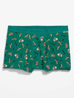 Sous Vêtement Old Navy Printed Built-In Flex Underwear Trunks Homme Vert | 546-USBDGL