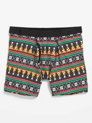 Sous Vêtement Old Navy Printed Built-In Flex Boxer-Brief Underwear Homme Bleu Marine | 381-FJMWDT