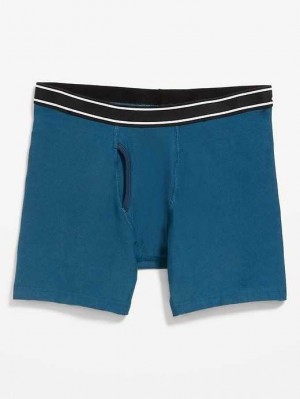 Sous Vêtement Old Navy Printed Built-In Flex Boxer-Brief Underwear Homme Bleu Stripes | 318-LIXYNP