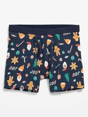 Sous Vêtement Old Navy Printed Built-In Flex Boxer-Brief Underwear Homme Gingerbread | 023-YOCAKF