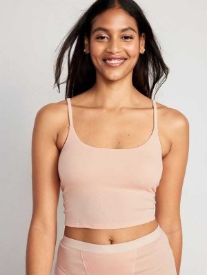 Sous Vêtement Old Navy Rib-Knit Brami Top Femme Corail | 768-HOPLDT