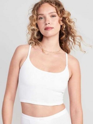 Sous Vêtement Old Navy Rib-Knit Brami Top Femme Blanche | 910-IUDWVJ