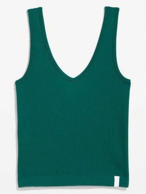 Sous Vêtement Old Navy Rib-Knit Seamless Tank Top Femme Turquoise | 968-PNUOCY