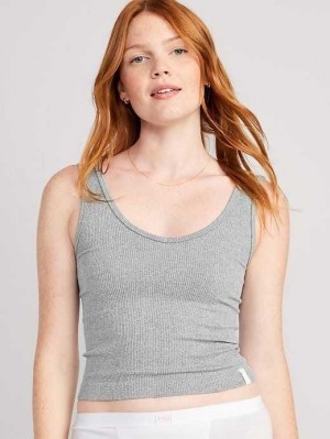 Sous Vêtement Old Navy Rib-Knit Seamless Tank Top Femme Grise | 487-XLUWED