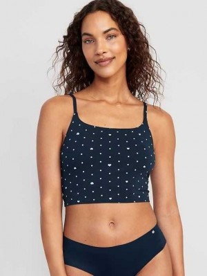 Sous Vêtement Old Navy Scoop-Neck Brami Top Femme Bleu Marine | 539-NRMXYV