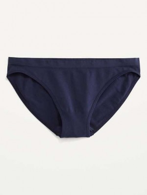 Sous Vêtement Old Navy Seamless Bikini Underwear Femme Bleu Marine | 670-RPAEGY