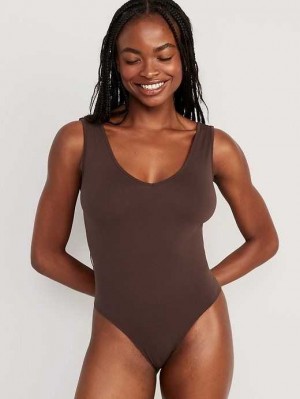 Sous Vêtement Old Navy Seamless V-Neck Tank Bodysuit Femme French Roast | 157-RLQIUT