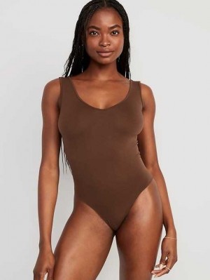Sous Vêtement Old Navy Seamless V-Neck Tank Bodysuit Femme Noir | 854-QFMBJO