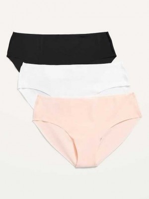 Sous Vêtement Old Navy Soft-Knit No-Show Hipster Underwear Femme Rose Noir | 340-WGJBLD