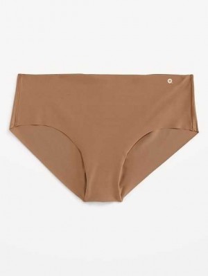 Sous Vêtement Old Navy Soft-Knit No-Show Hipster Underwear Femme Cocoa Fawn | 218-FDAMBT
