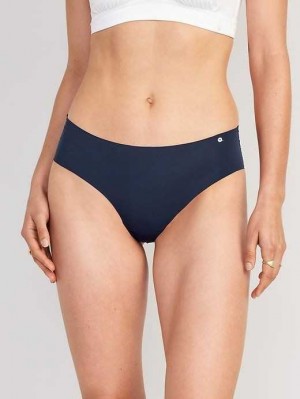 Sous Vêtement Old Navy Soft-Knit No-Show Hipster Underwear Femme Bleu Marine | 916-POZGJC