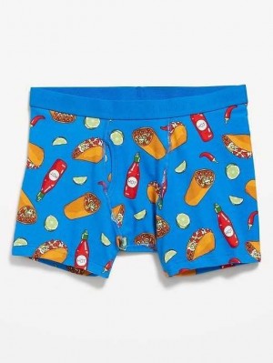Sous Vêtement Old Navy Soft-Washed Built-In Flex Printed Boxer-Brief Underwear Homme Hot Sauce | 514-JQSRUA