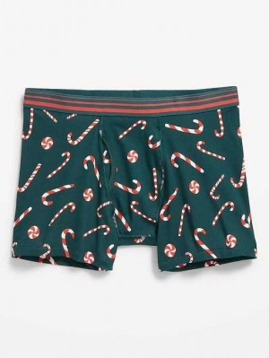 Sous Vêtement Old Navy Soft-Washed Built-In Flex Printed Boxer-Brief Underwear Homme Candy Cane Print | 210-DPMRHU