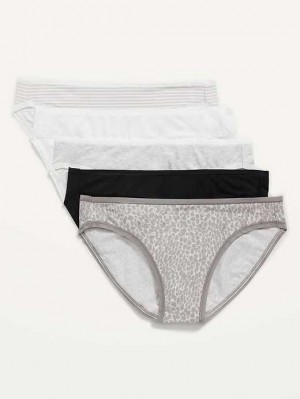 Sous Vêtement Old Navy Supima Coton-Blend Bikini Underwear 5-Pack Femme Leopard | 701-SYQCGF