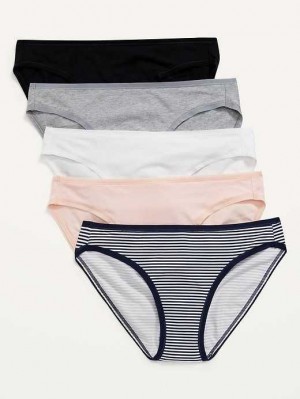 Sous Vêtement Old Navy Supima Coton-Blend Bikini Underwear 5-Pack Femme Rose | 697-FLPZVK