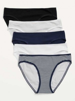 Sous Vêtement Old Navy Supima Coton-Blend Bikini Underwear 5-Pack Femme Stripes | 354-MLQIHF