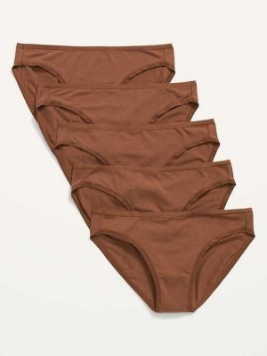 Sous Vêtement Old Navy Supima Coton-Blend Bikini Underwear 5-Pack Femme Maplewood | 139-YMAUQI