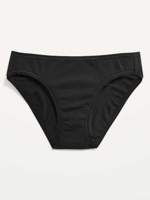 Sous Vêtement Old Navy Supima Coton-Blend Bikini Underwear Femme Noir | 862-GHTSJA