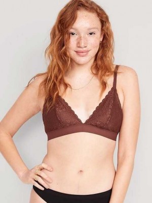 Soutien Gorge Old Navy Dentelle Bralette Top Femme Root Beer | 680-MUHTQD