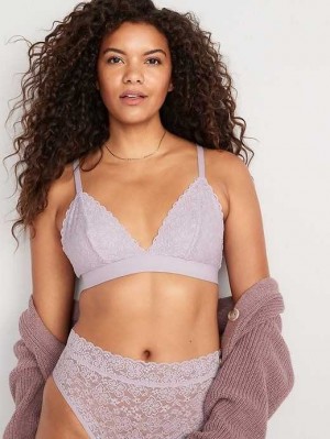 Soutien Gorge Old Navy Dentelle Bralette Top Femme Grise | 352-MCKHIF