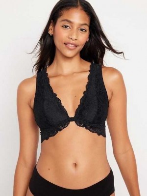 Soutien Gorge Old Navy Dentelle Front-Close Bralette Top Femme Noir | 618-WHLVUK