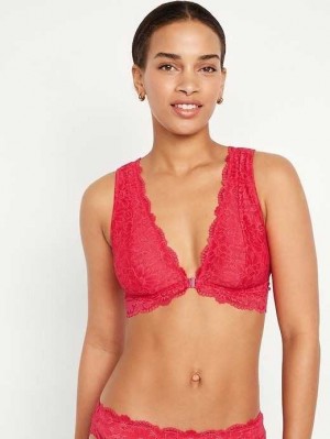 Soutien Gorge Old Navy Dentelle Front-Close Bralette Top Femme Rose Clair | 512-AKWNDJ