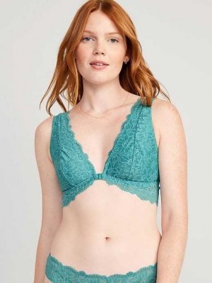 Soutien Gorge Old Navy Dentelle Front-Close Bralette Top Femme Vert | 062-GEQNWJ